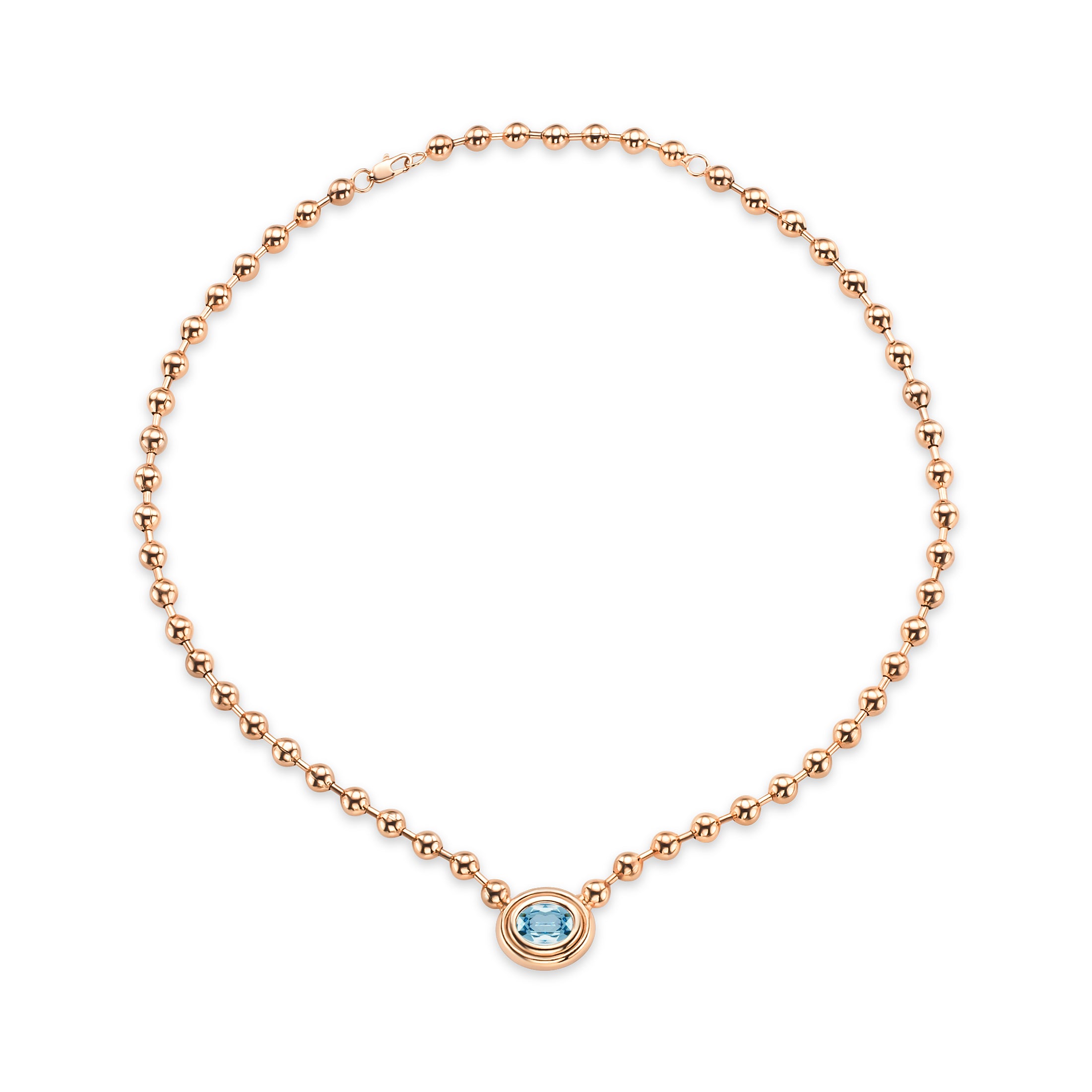 Bubble Ball Oval Shape Necklace