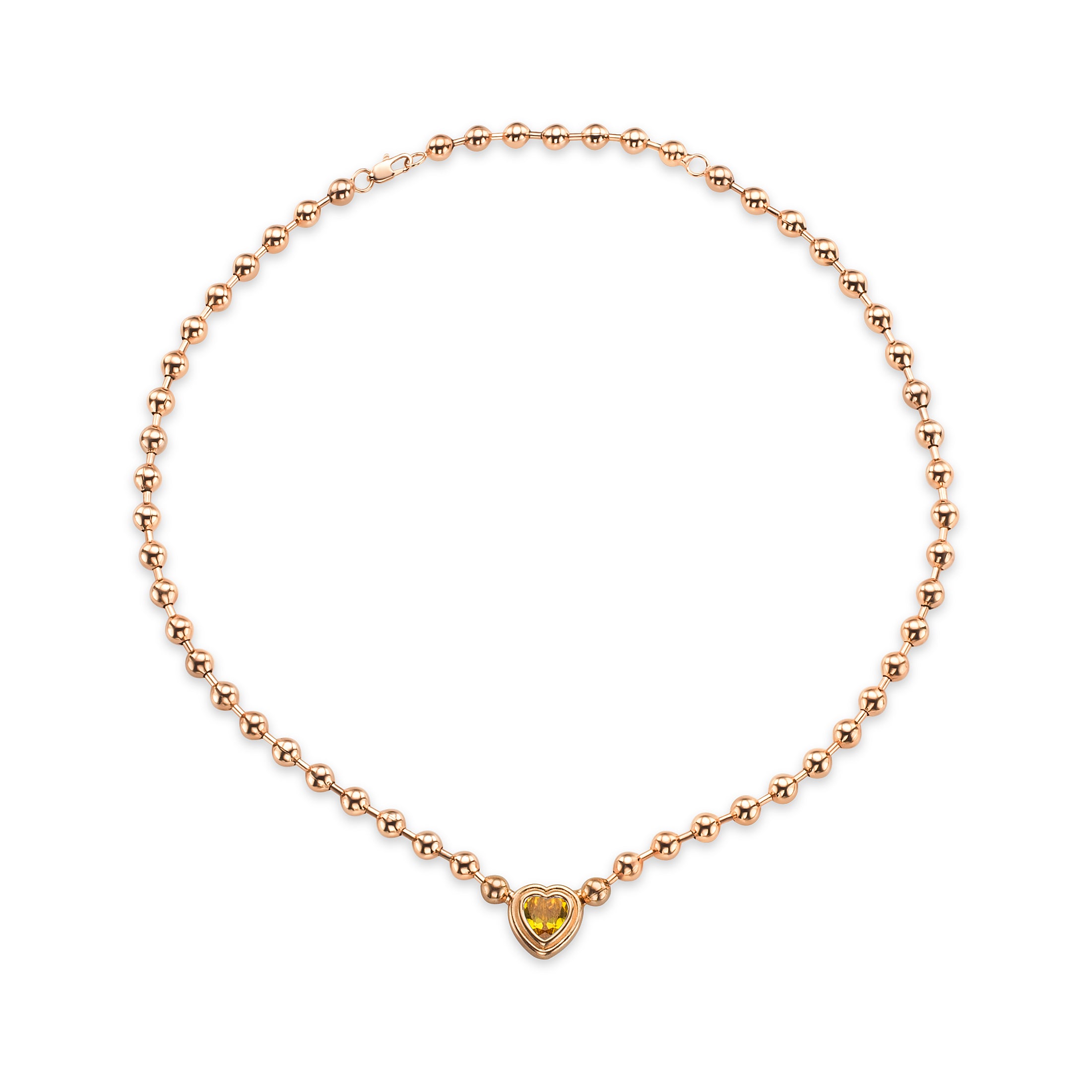 Bubble Ball heart Shape Necklace