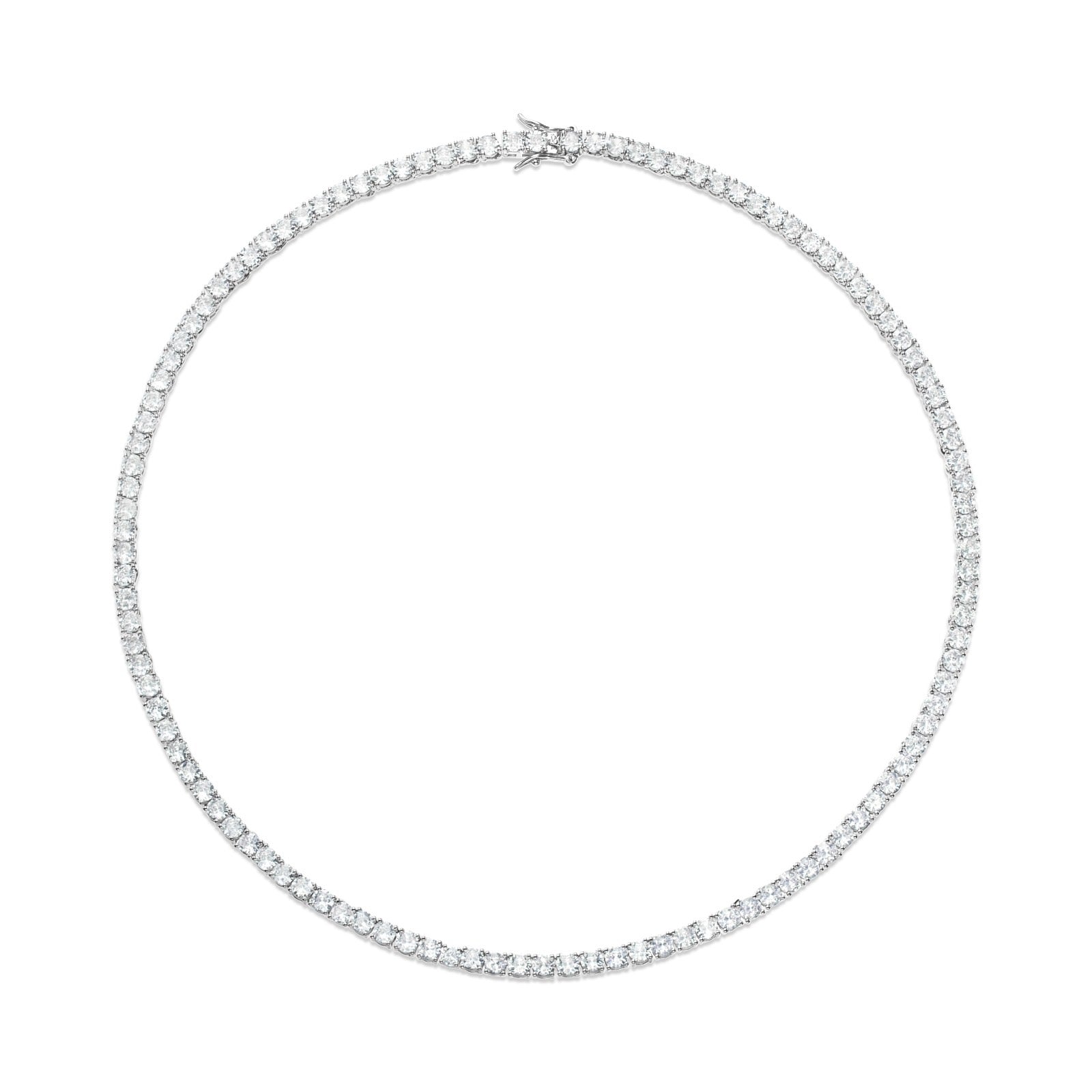 Classic Tennis necklace 4 pins 4mm