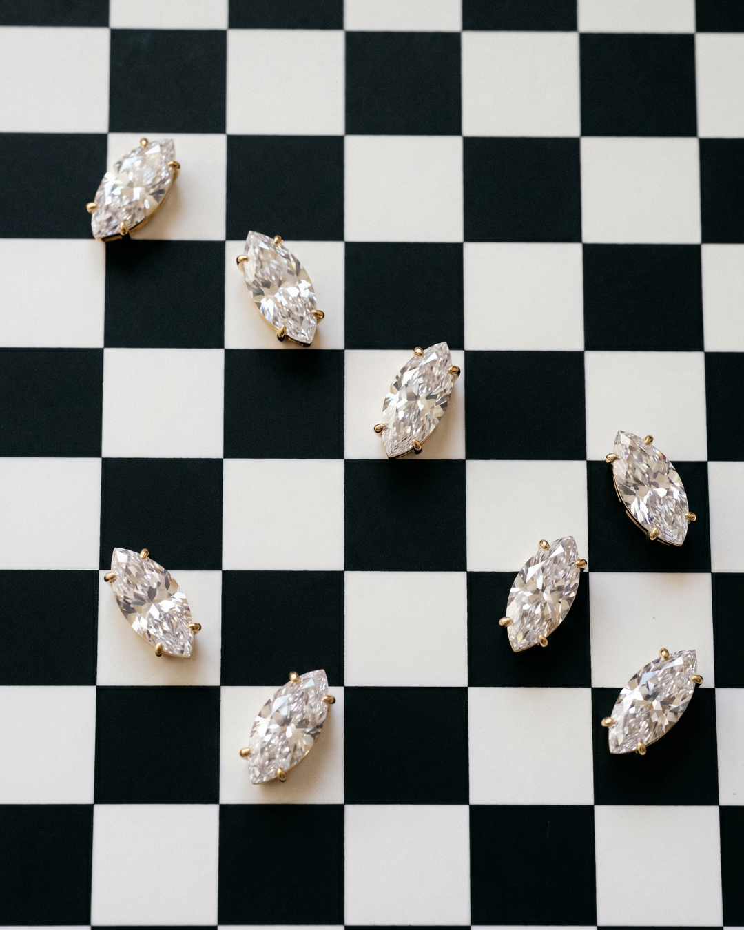 Marquise stud earrings