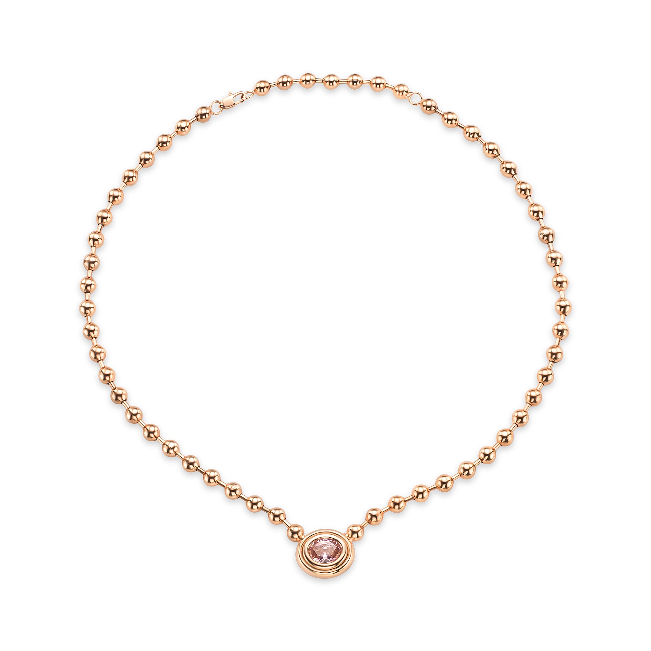 Bubble Ball Oval Shape Necklace