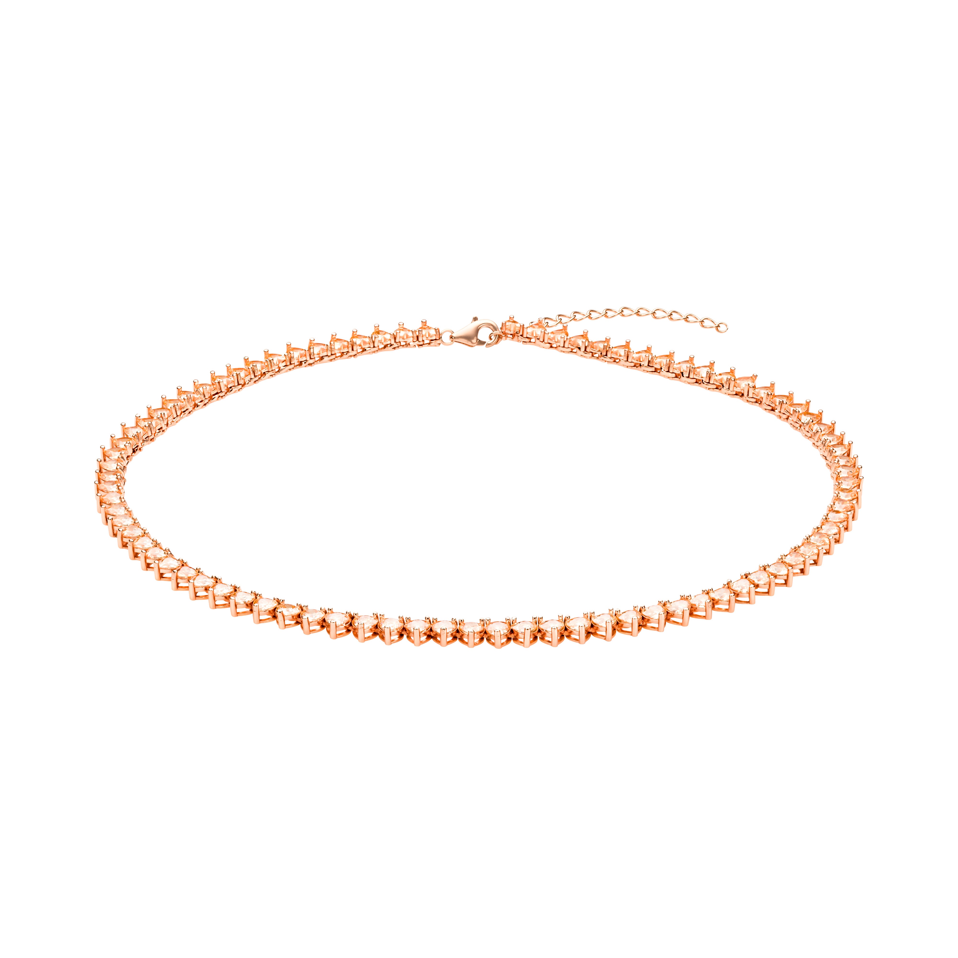 Love Tennis Necklace Rose Gold Rose
