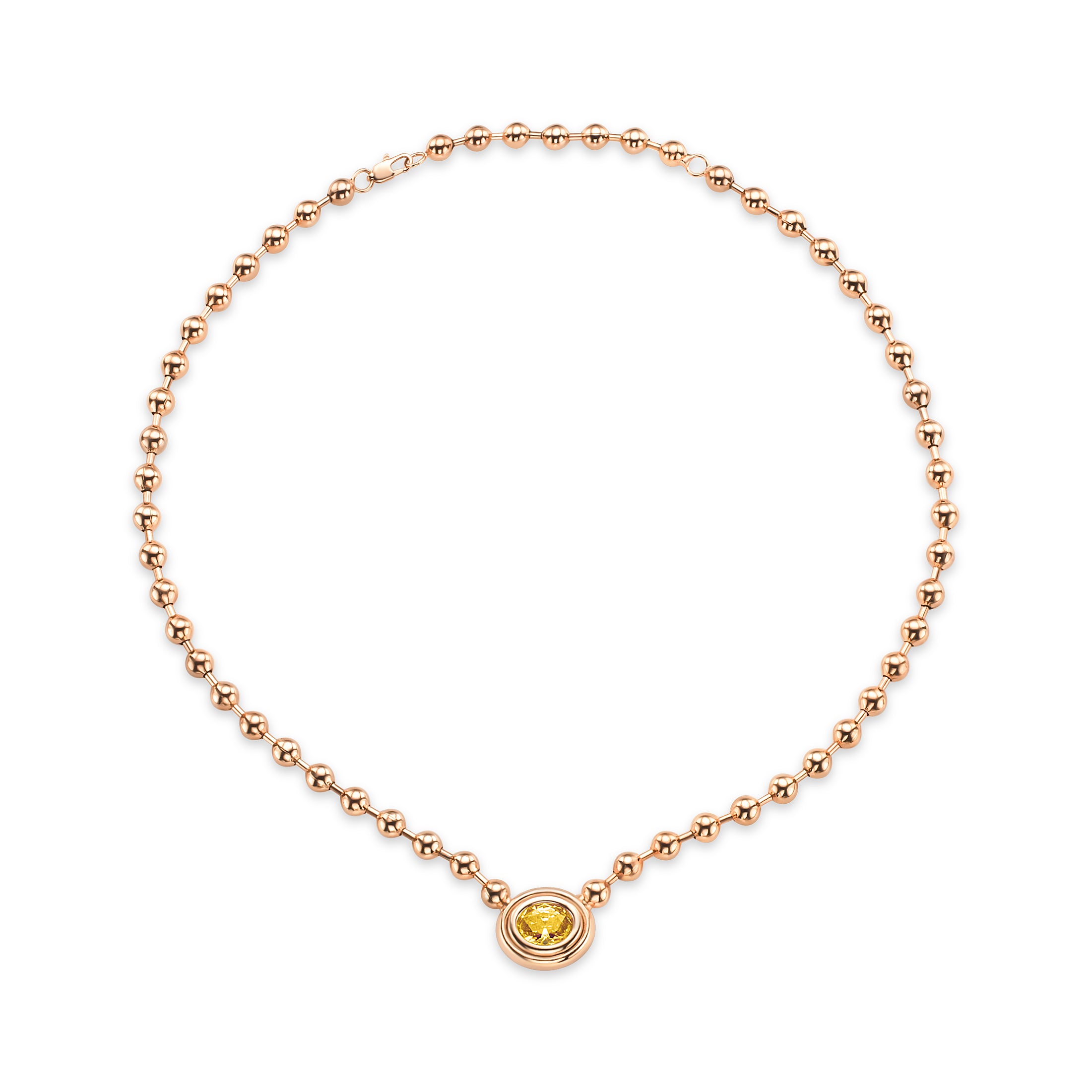 Bubble Ball Oval Shape Necklace