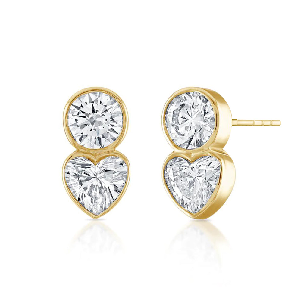 Two Stone Multi Shape earrings