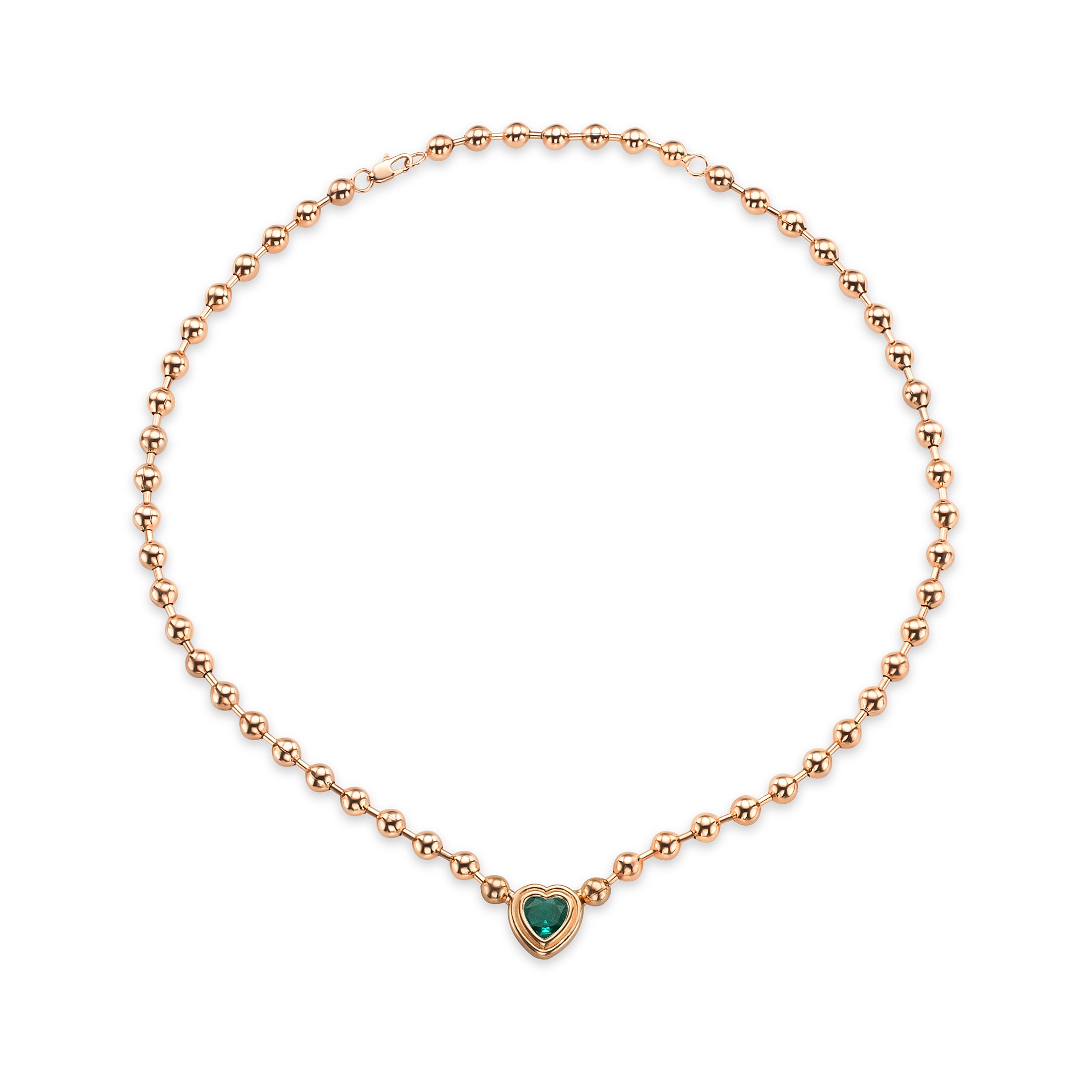 Bubble Ball heart Shape Necklace