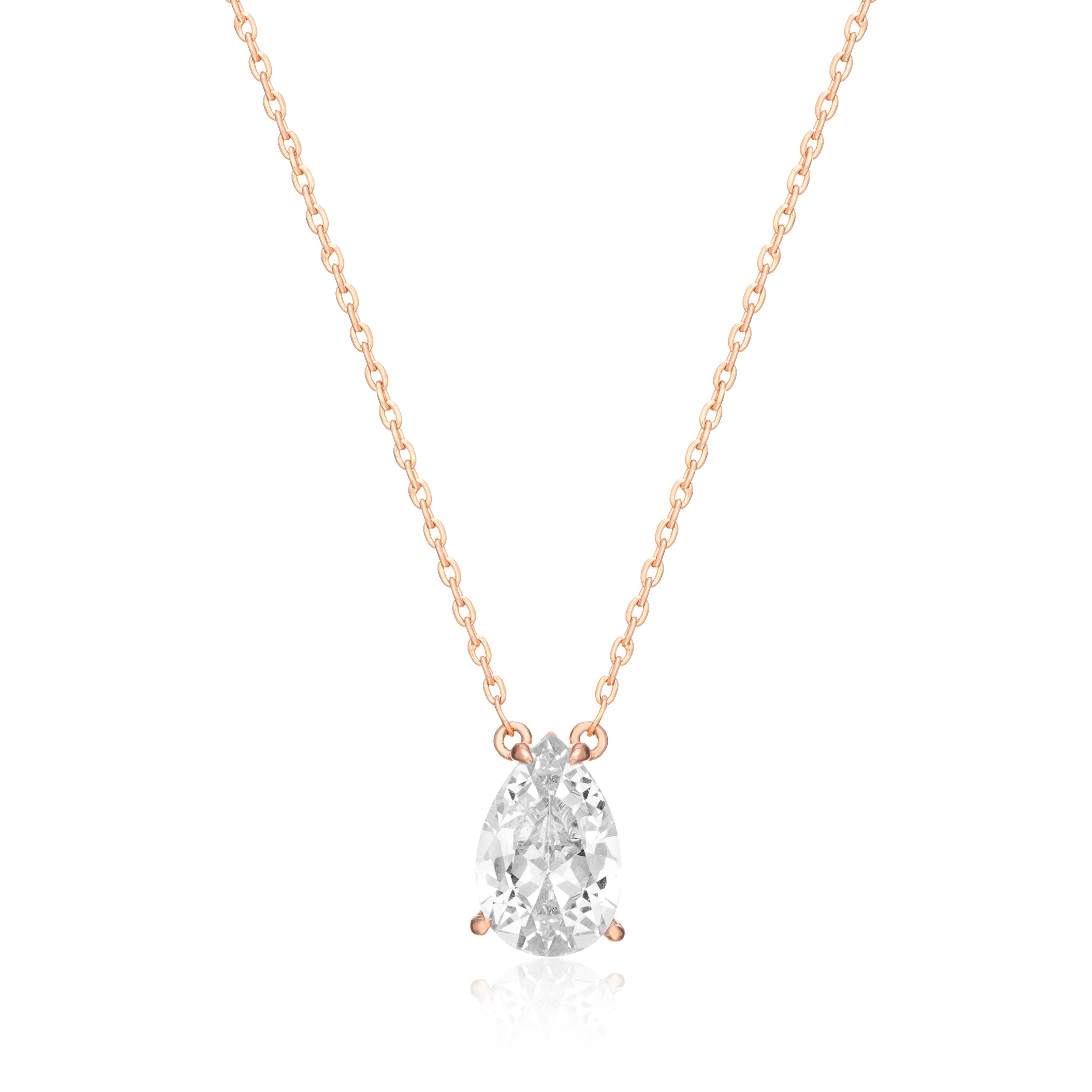 Pear Shape Solitaire Necklace