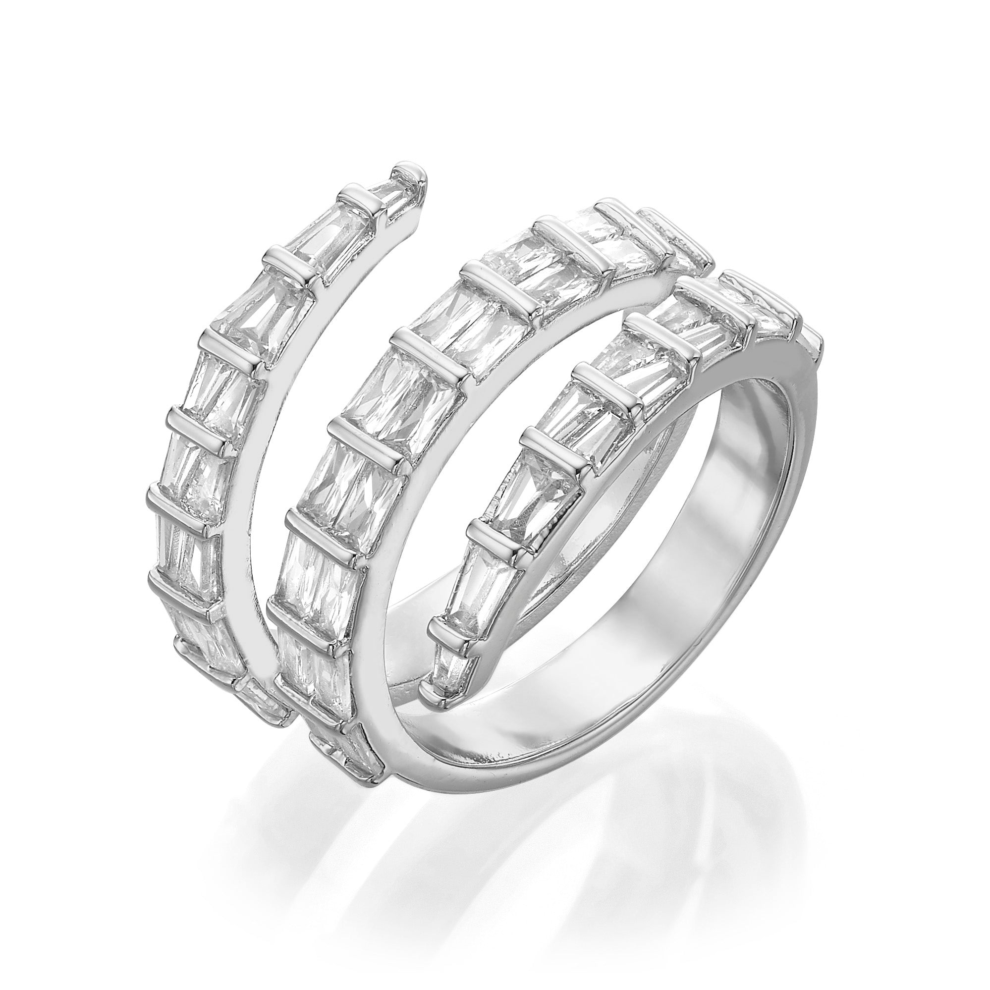 Baguettes Spiral Ring