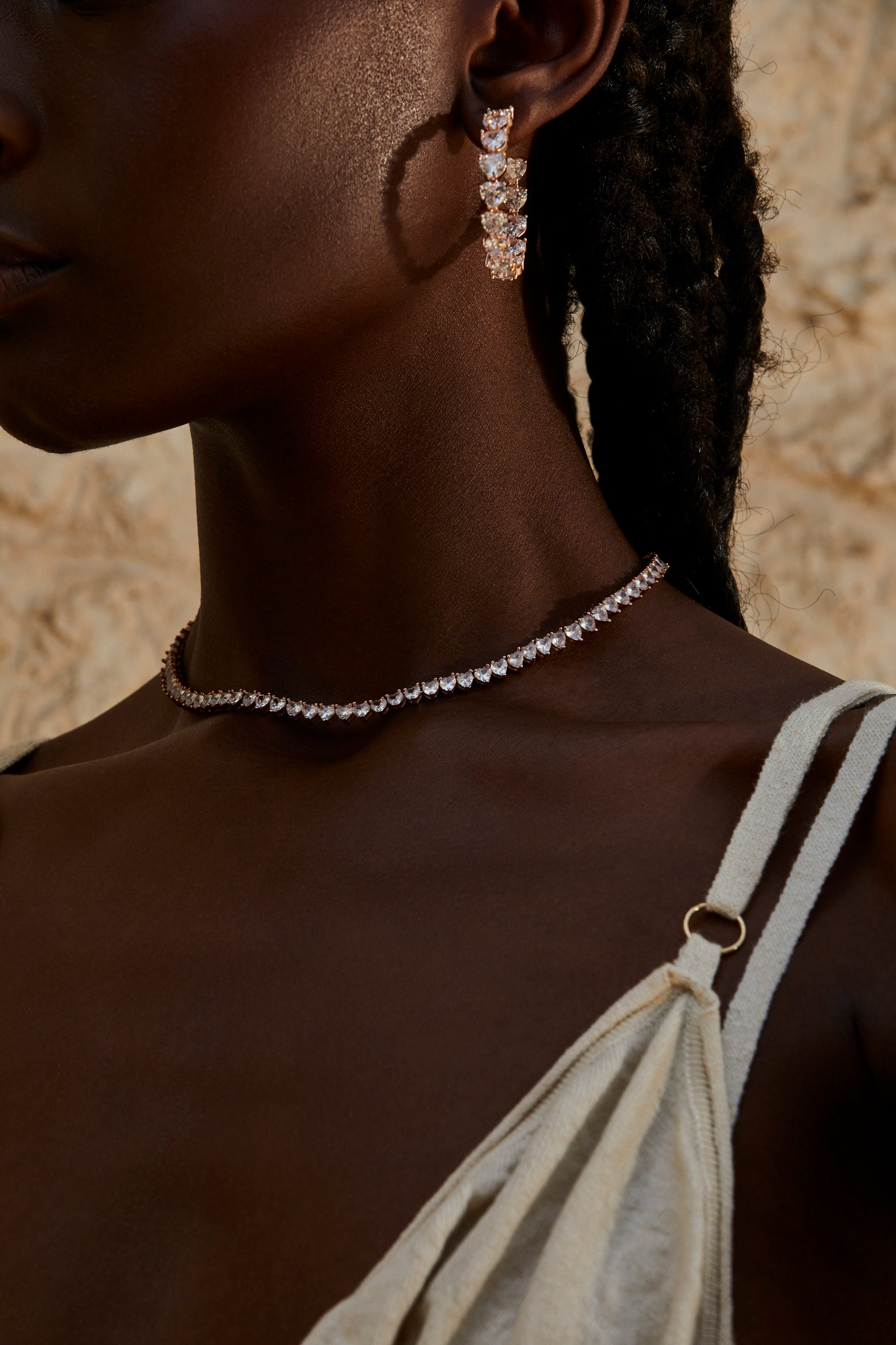 Love Tennis Necklace Clear