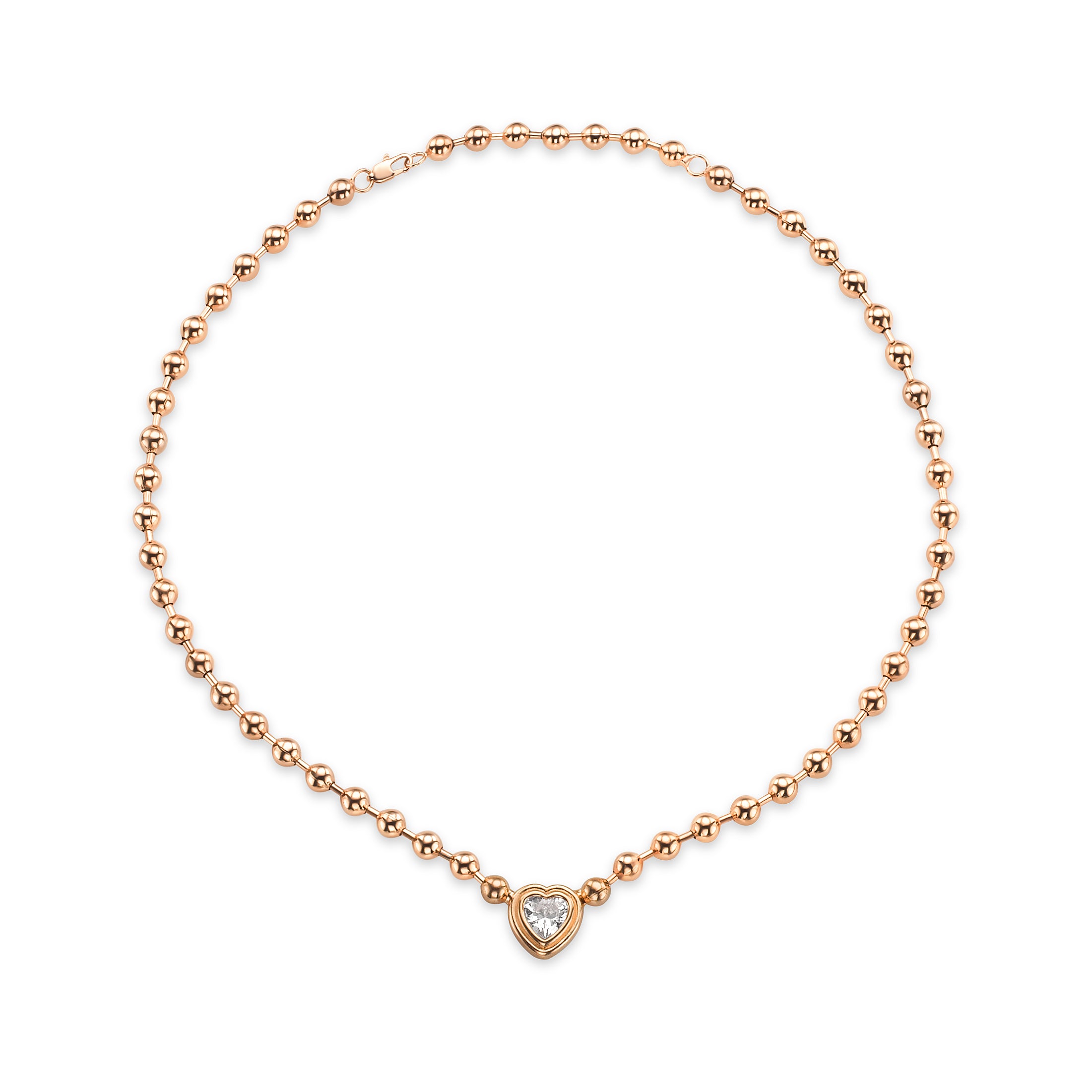 Bubble Ball heart Shape Necklace