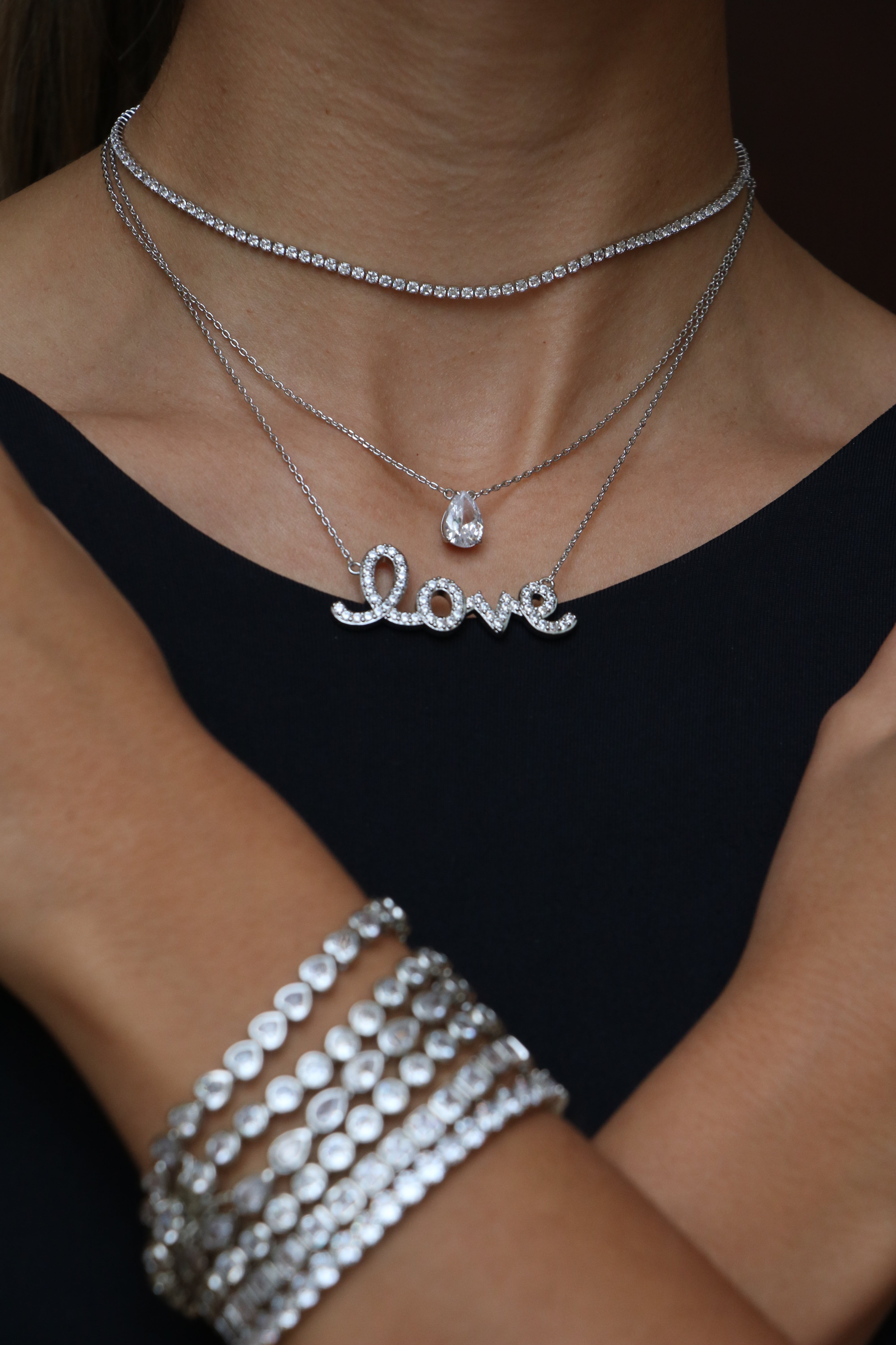 Pear Shape Solitaire Necklace