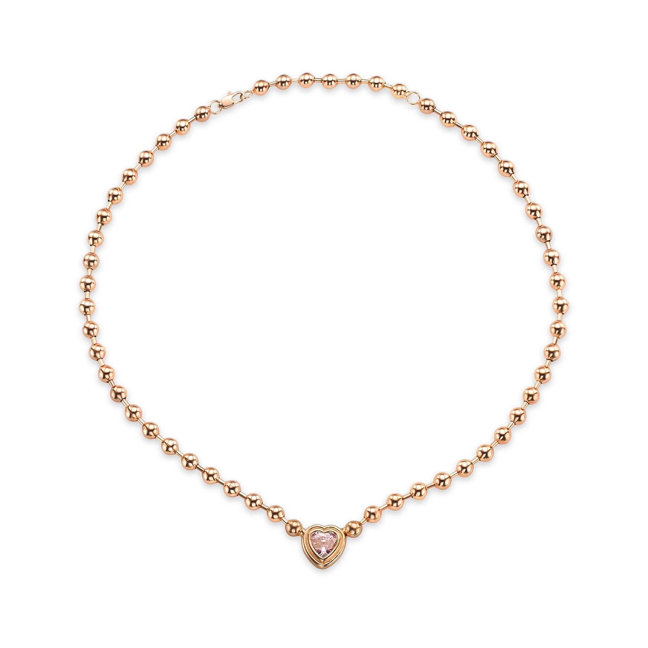 Bubble Ball heart Shape Necklace