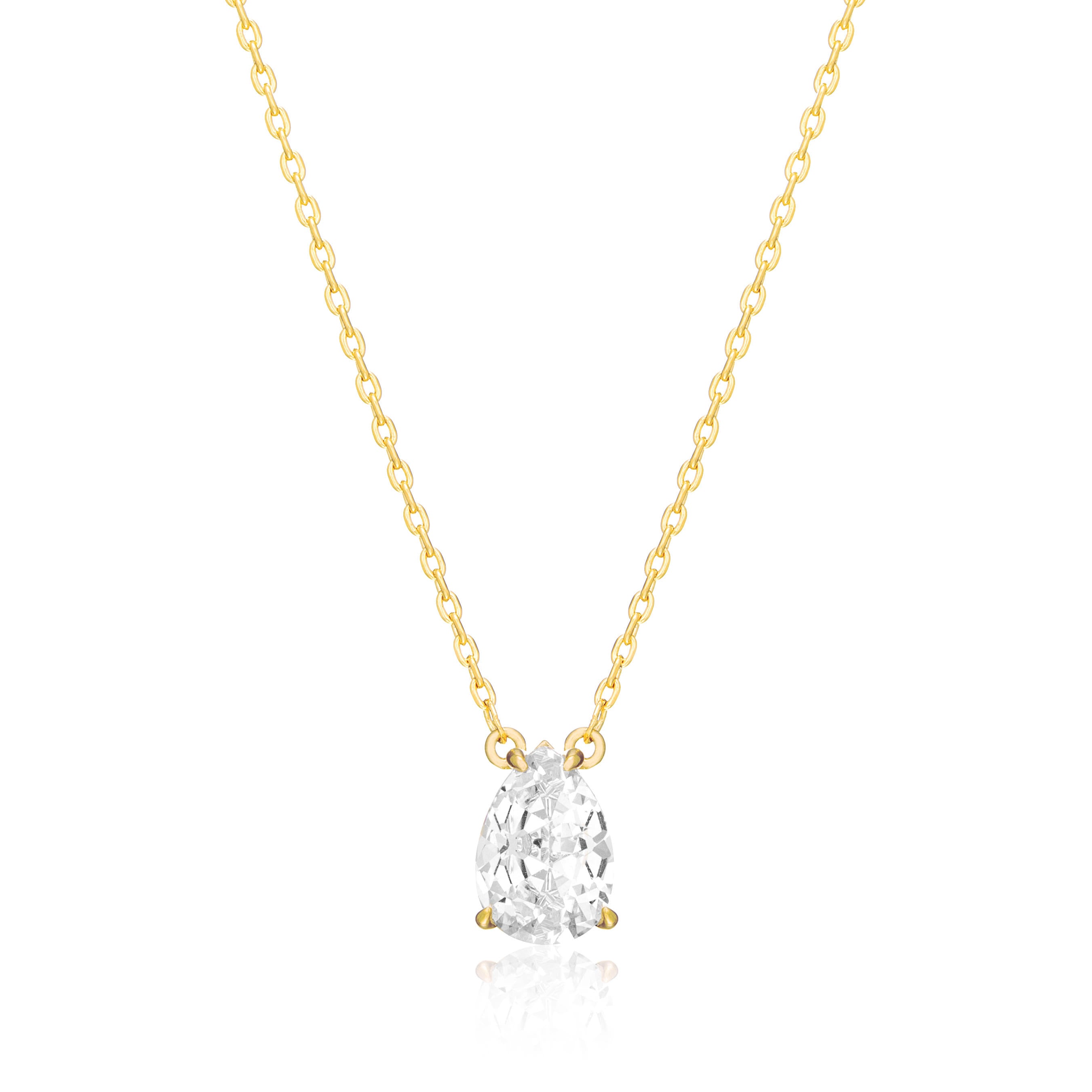 Pear Shape Solitaire Necklace