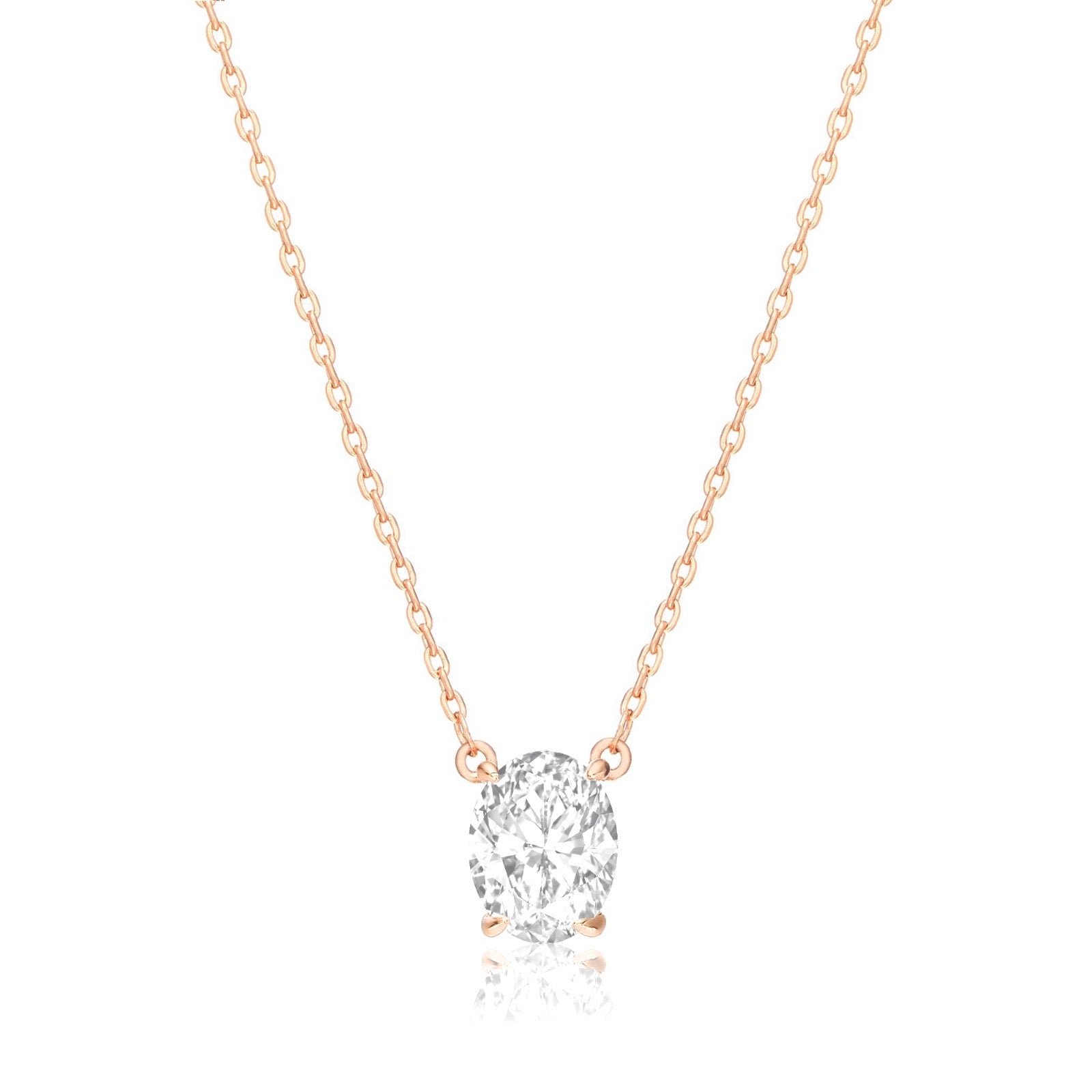 Oval Solitaire Necklace