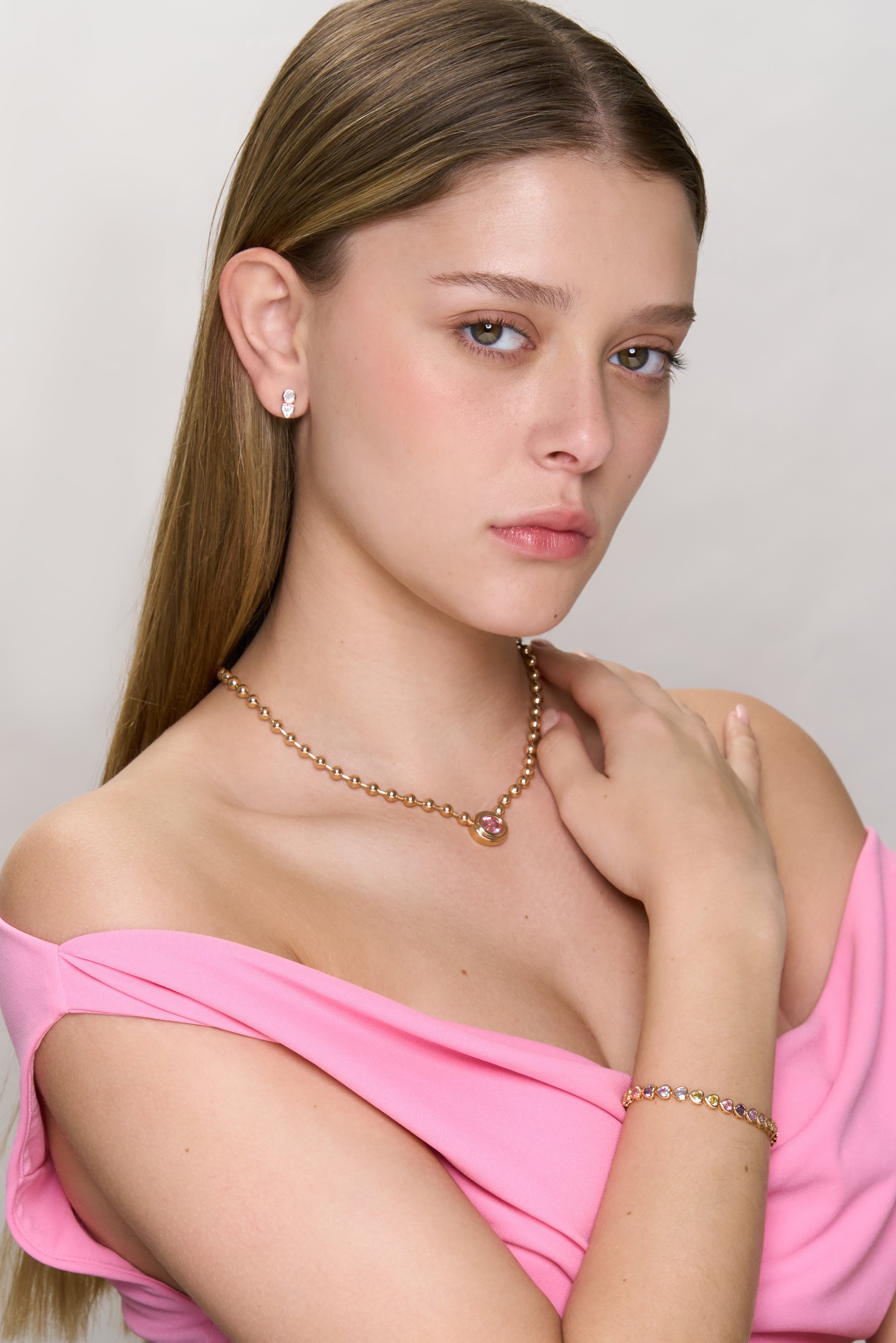 Bubble Ball Oval Shape Necklace