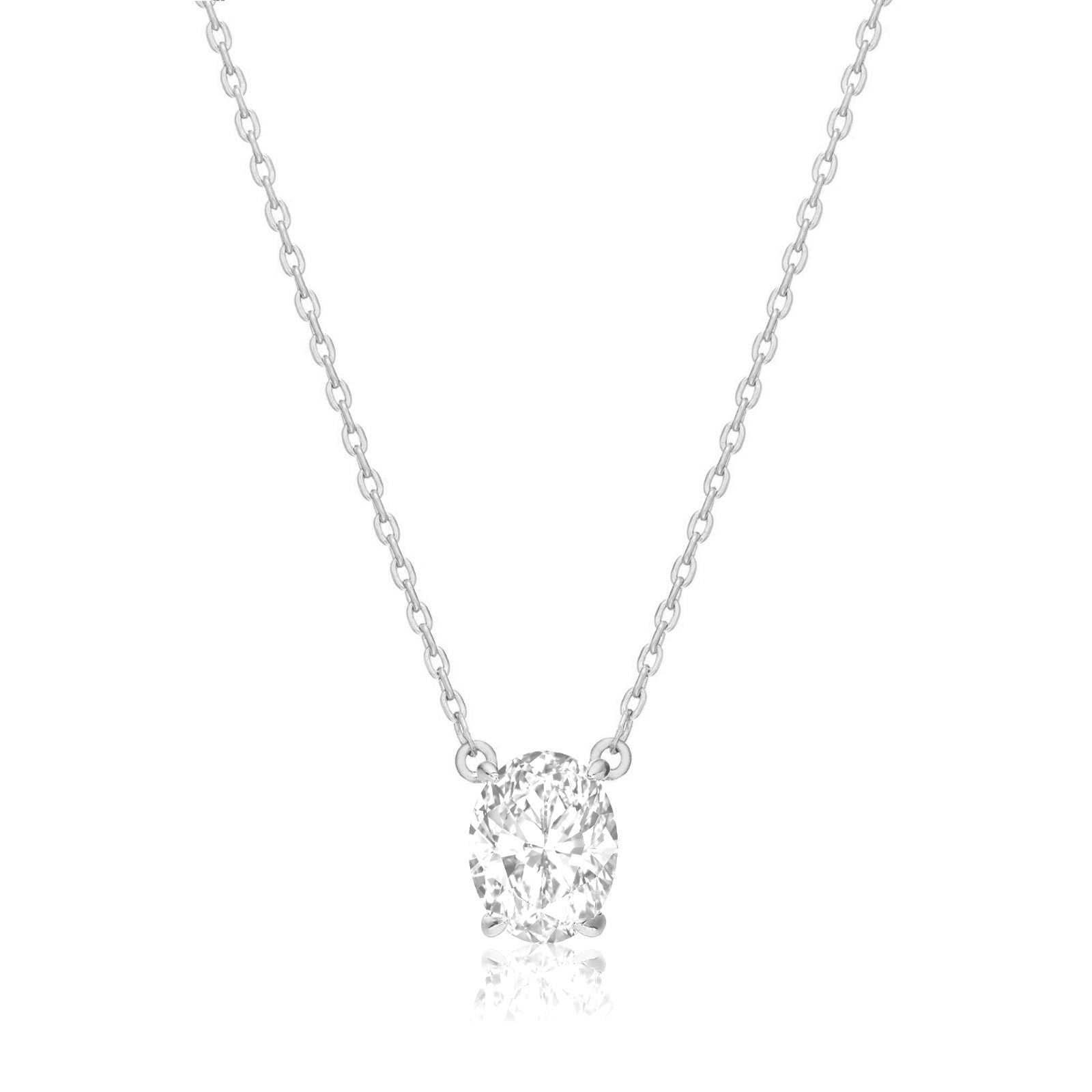 Oval Solitaire Necklace