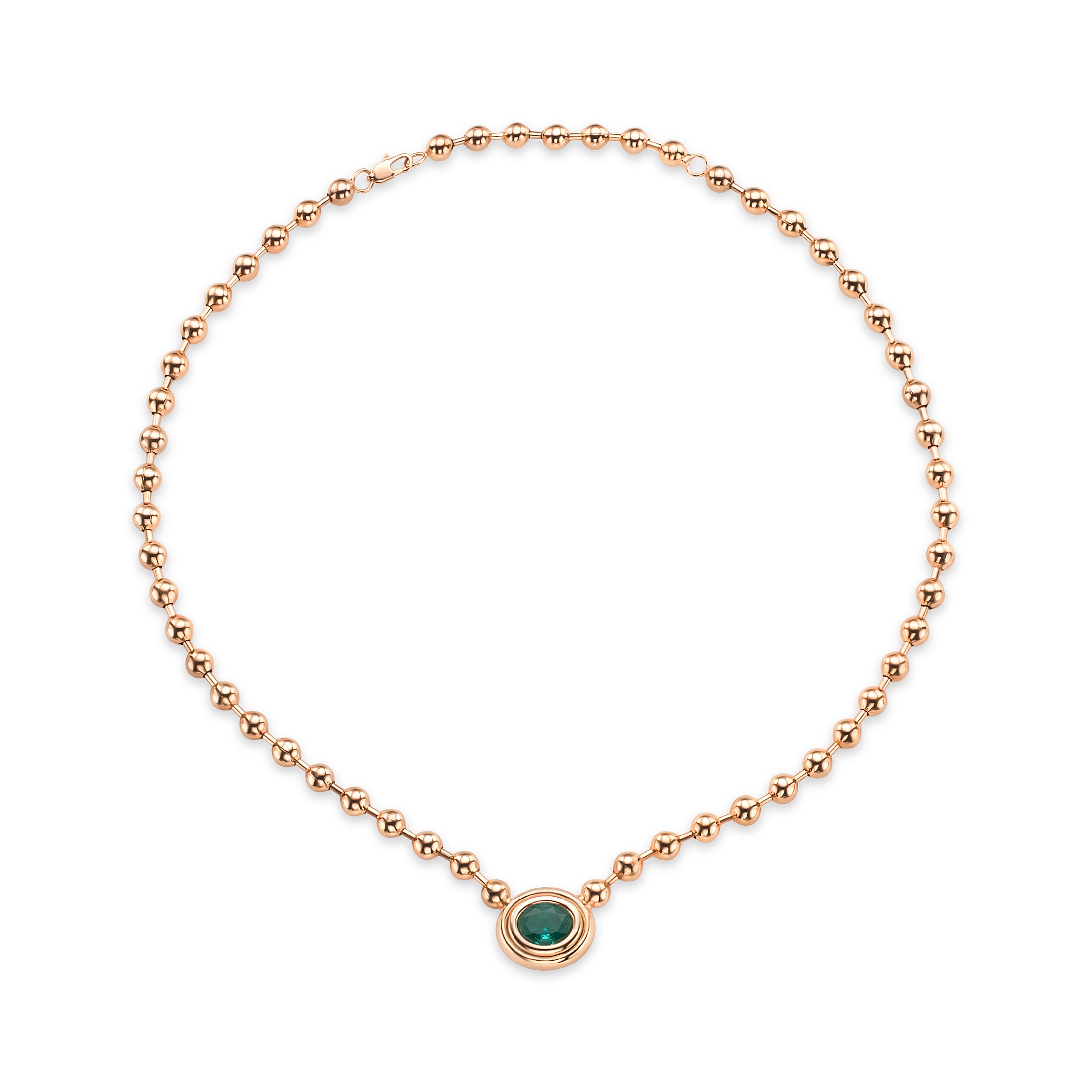 Bubble Ball Oval Shape Necklace