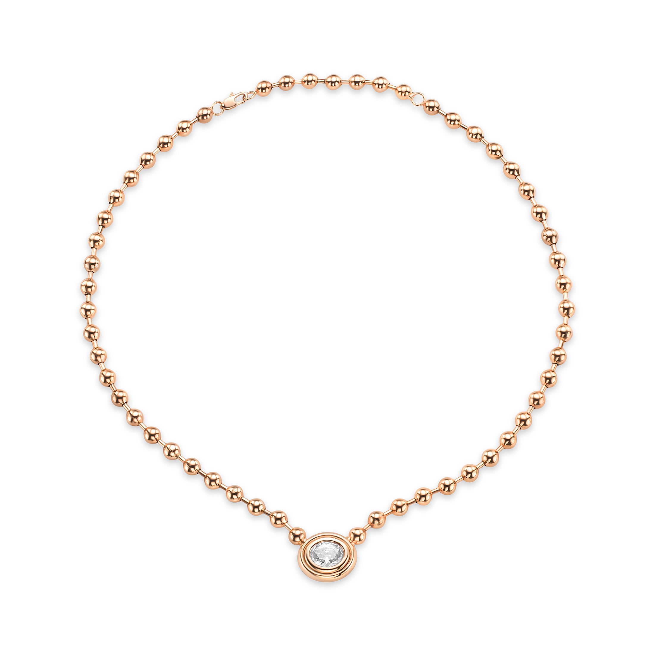 Bubble Ball Oval Shape Necklace