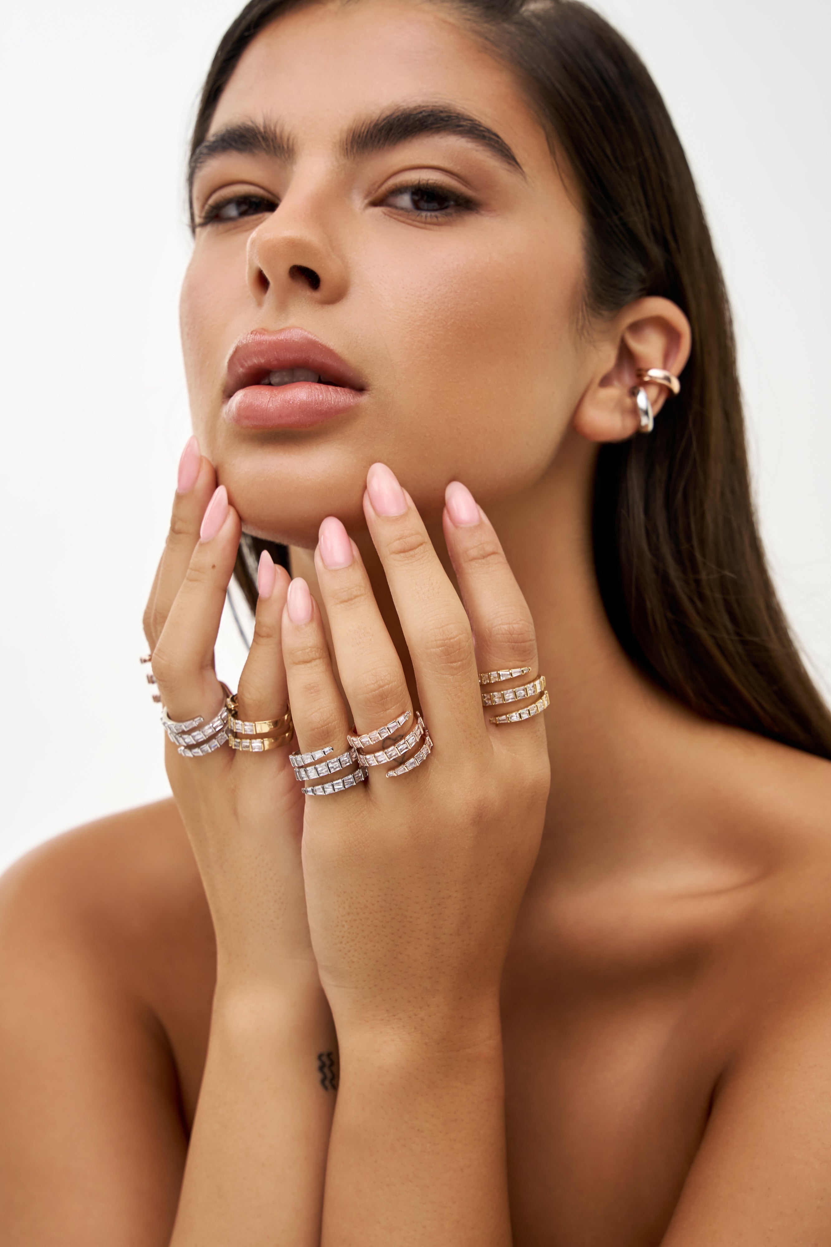 Baguettes Spiral Ring