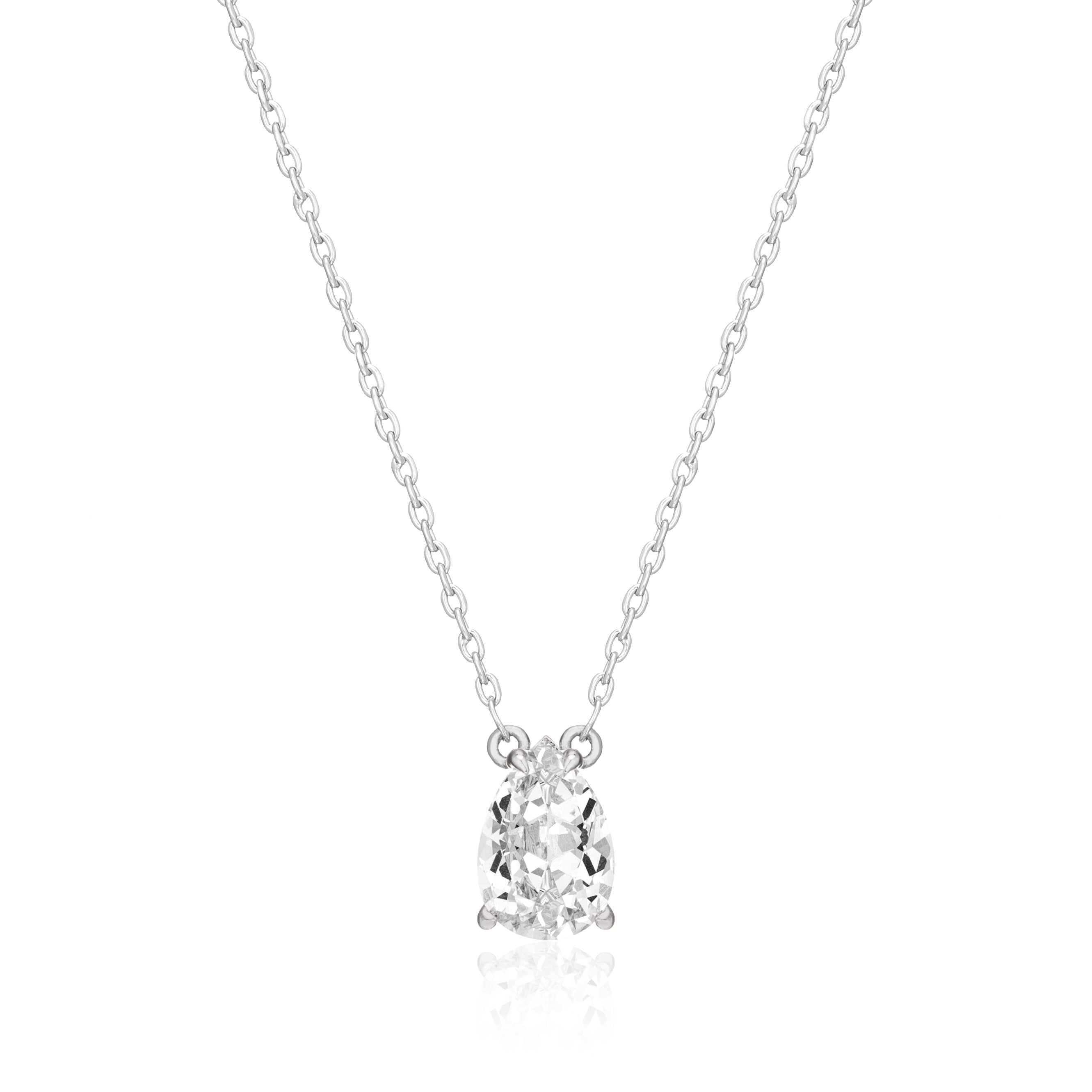 Pear Shape Solitaire Necklace