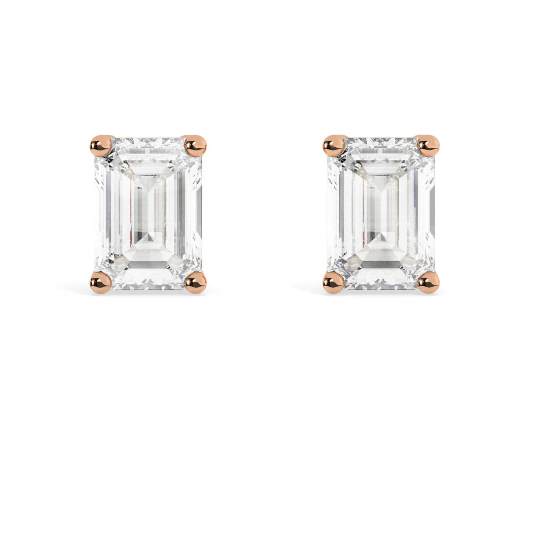 Emerald stud earrings