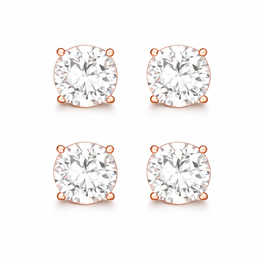 The Studs Set Rose Gold