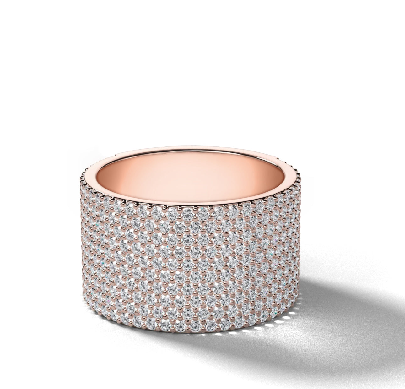 10 Row Pave Ring