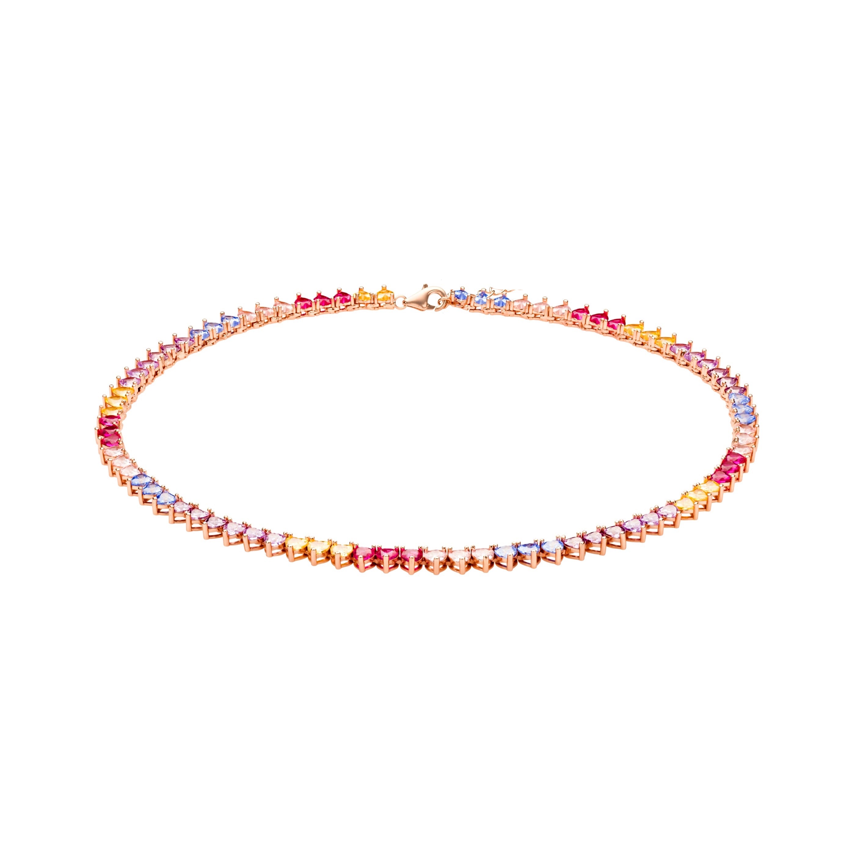 Love Rainbow Tennis Necklace