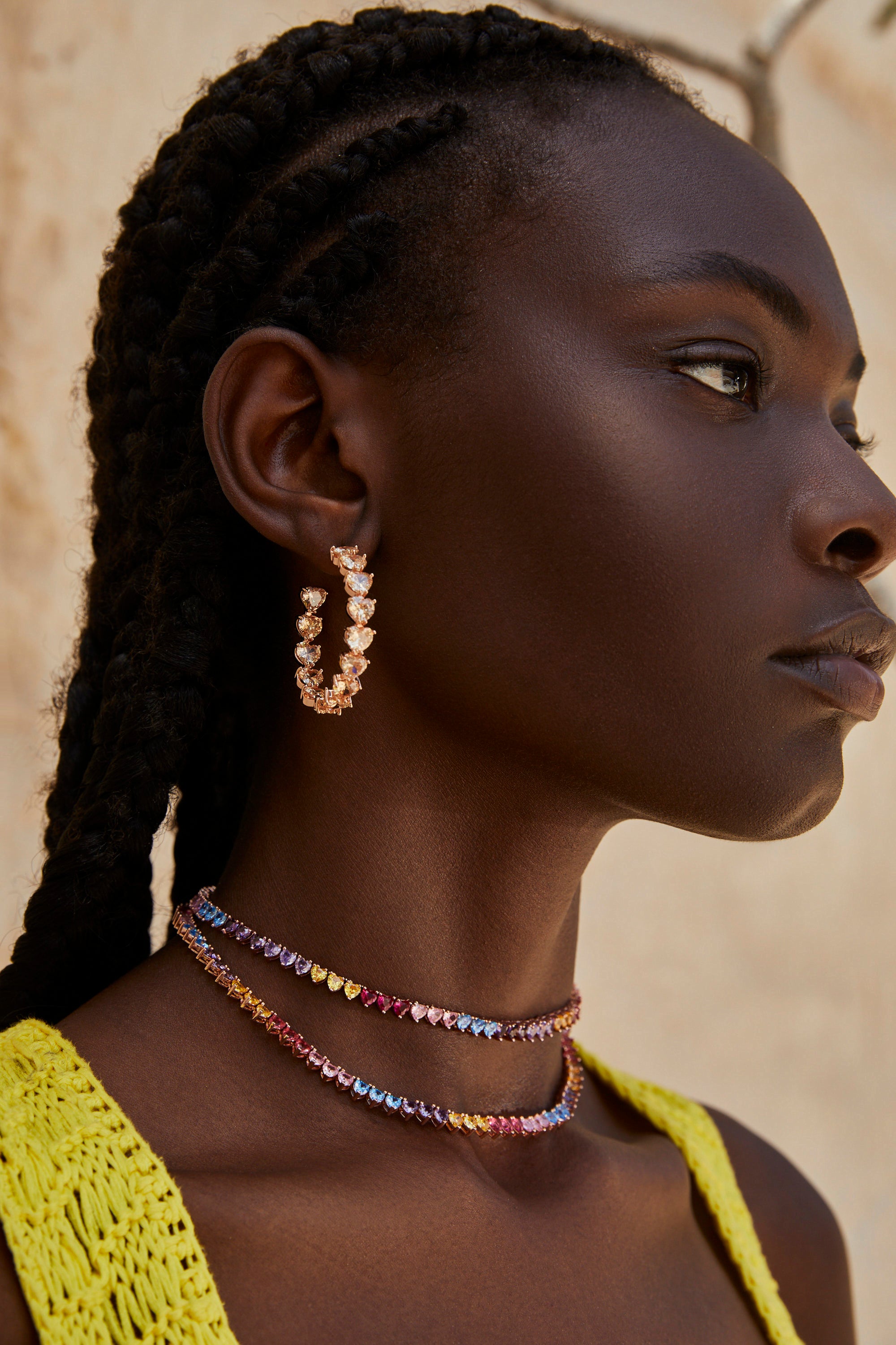 Love Rainbow Tennis Necklace