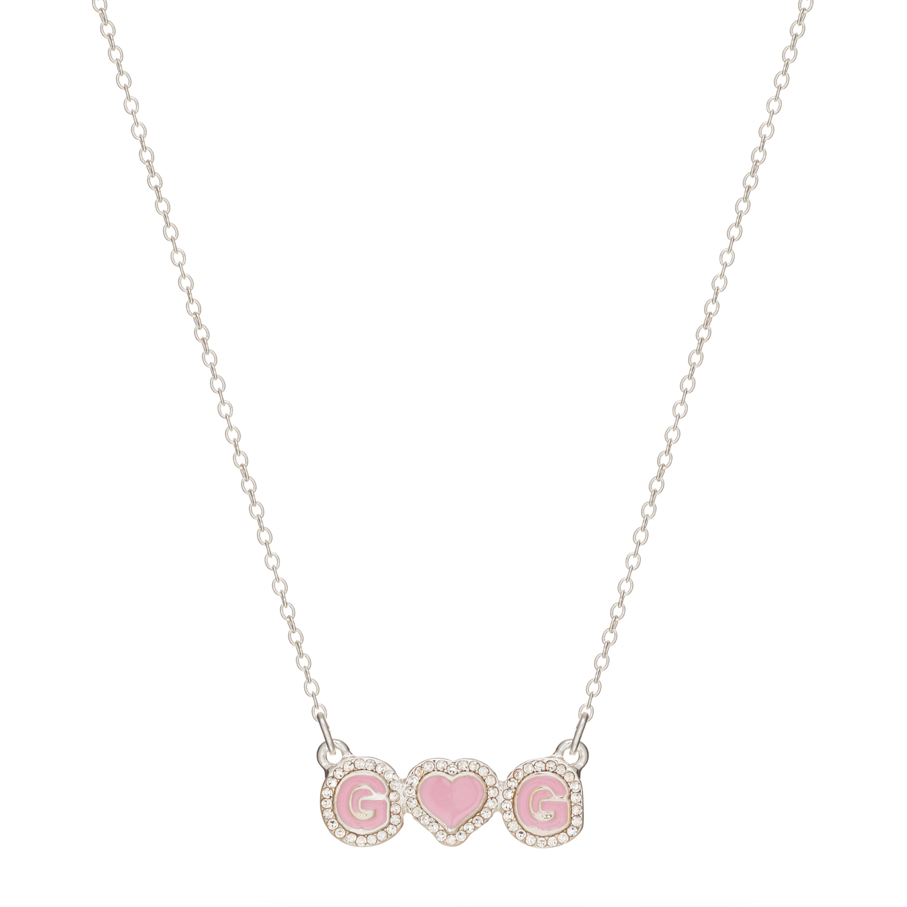 Enamel Heart ID Necklace