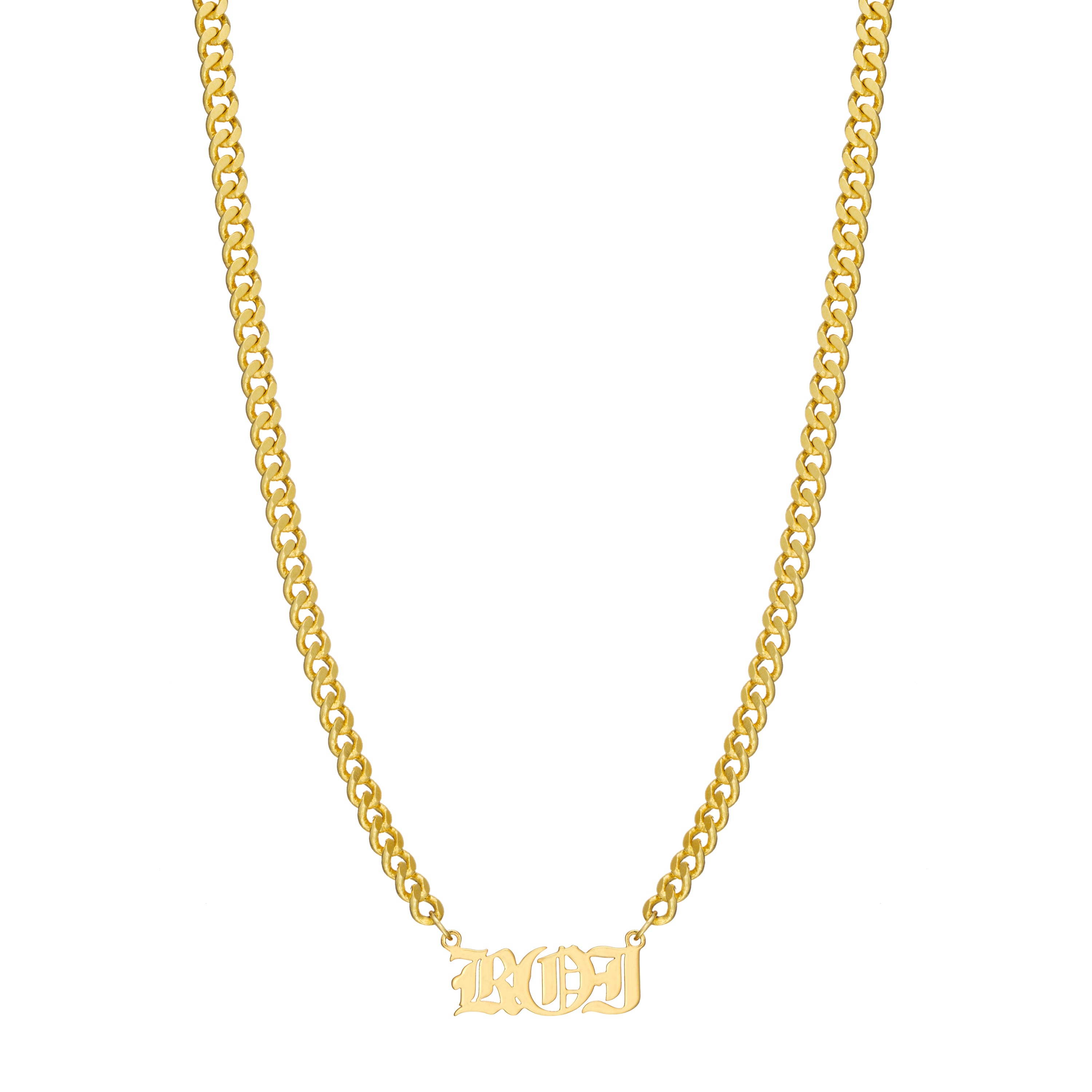 Gothic name necklace