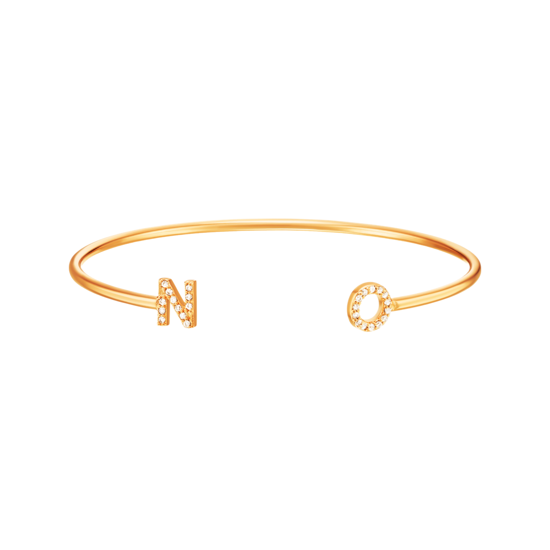 Double Initial Bangle