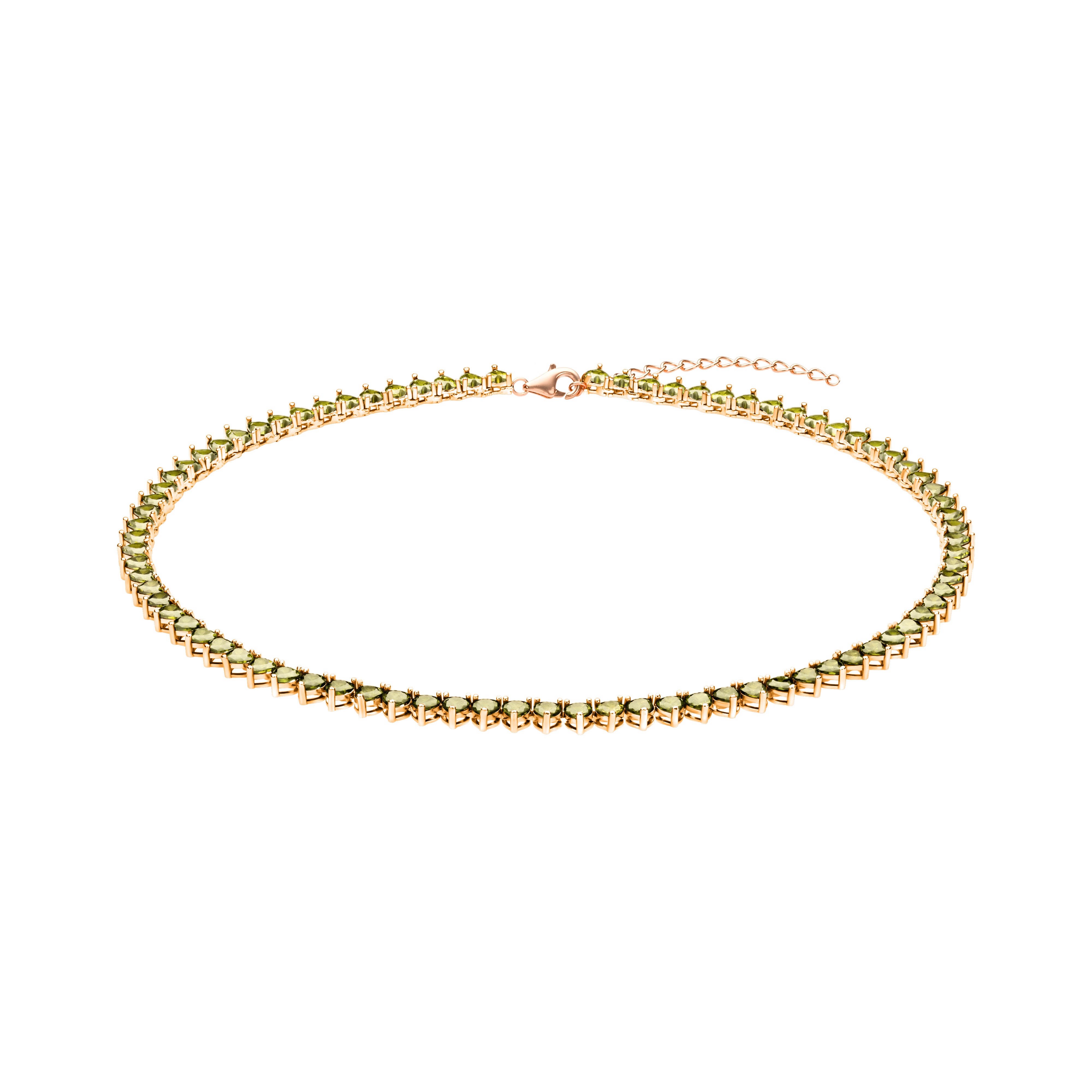 Love Tennis Necklace Rose Gold olive