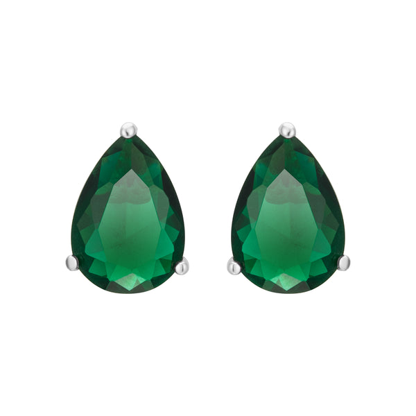 Emerald Drop stud earrings