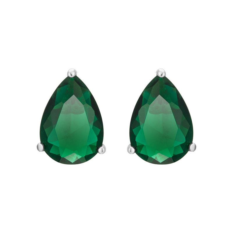 Emerald Drop stud earrings