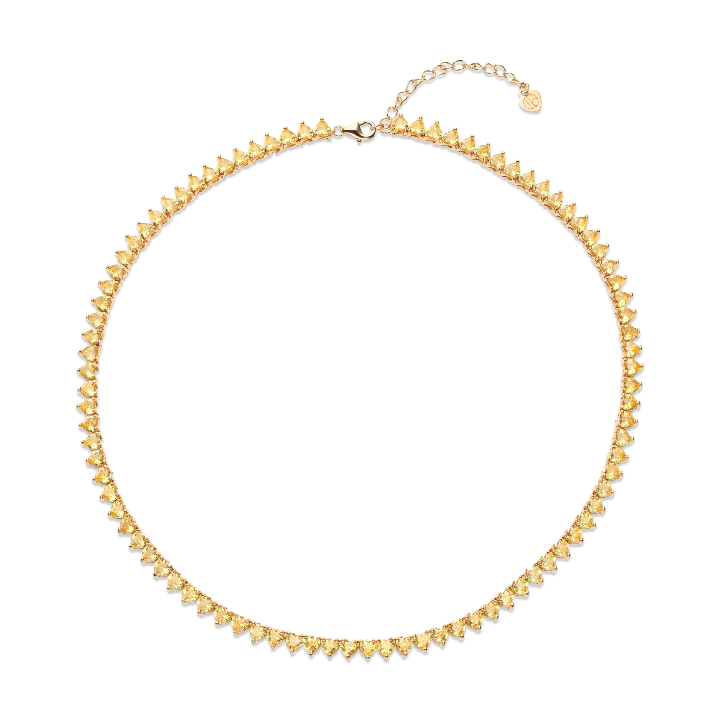 Love Tennis Necklace Rhodium yellow