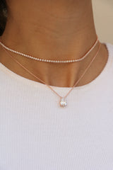 Pear Shape Solitaire Necklace