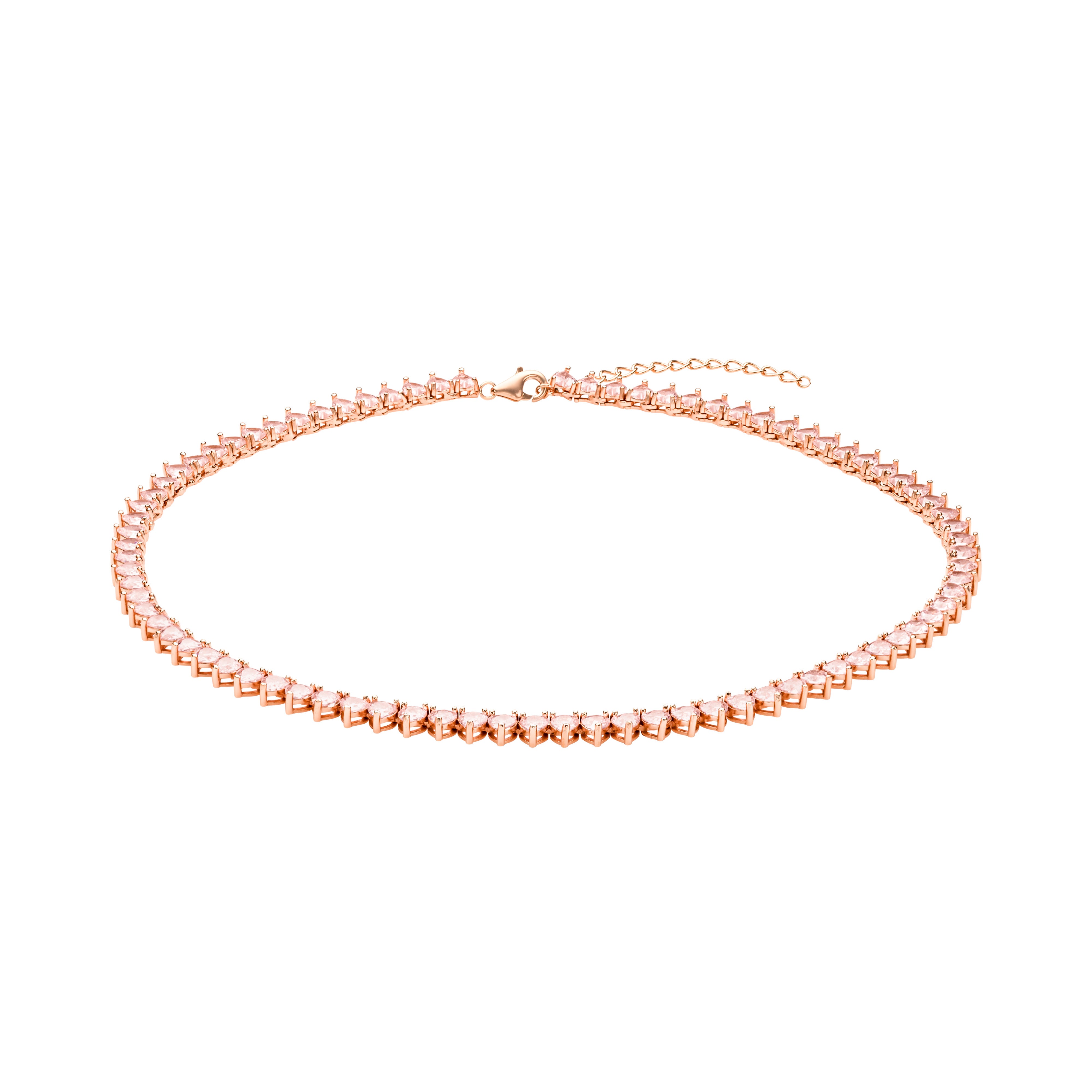 Love Tennis Necklace Rose Gold baby pink