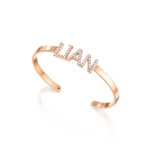 Name Customised Kadha Bangle Bracelet - Gold – Cenora Jewellery