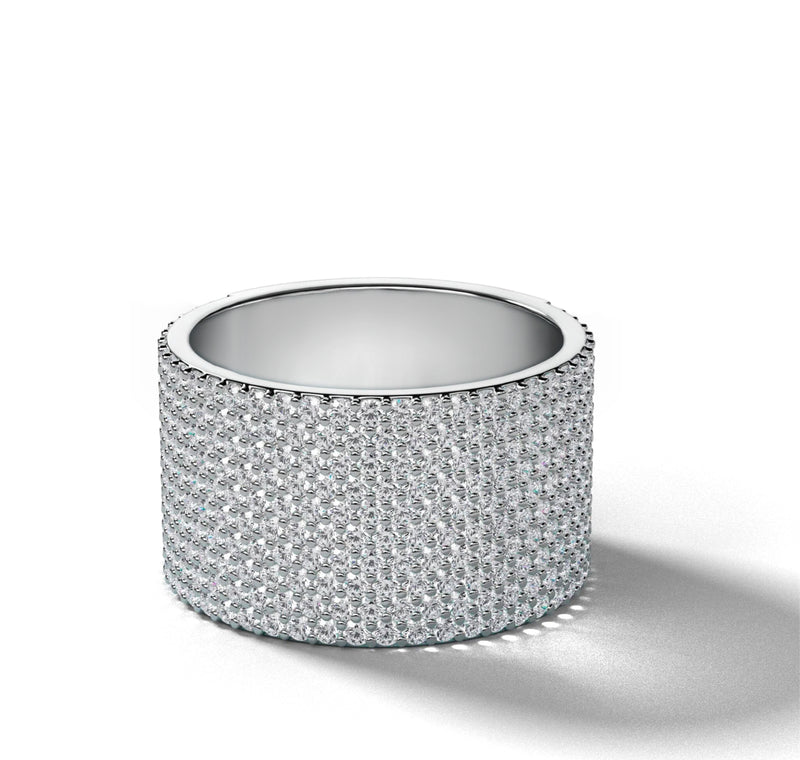 10 Row Pave Ring